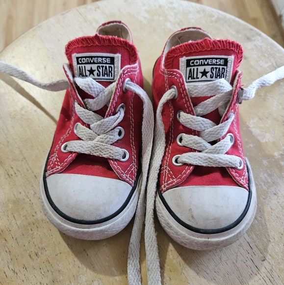 Converse Other - LITTLE BOY SIZE 6C RED CONVERSE TIE SHOES